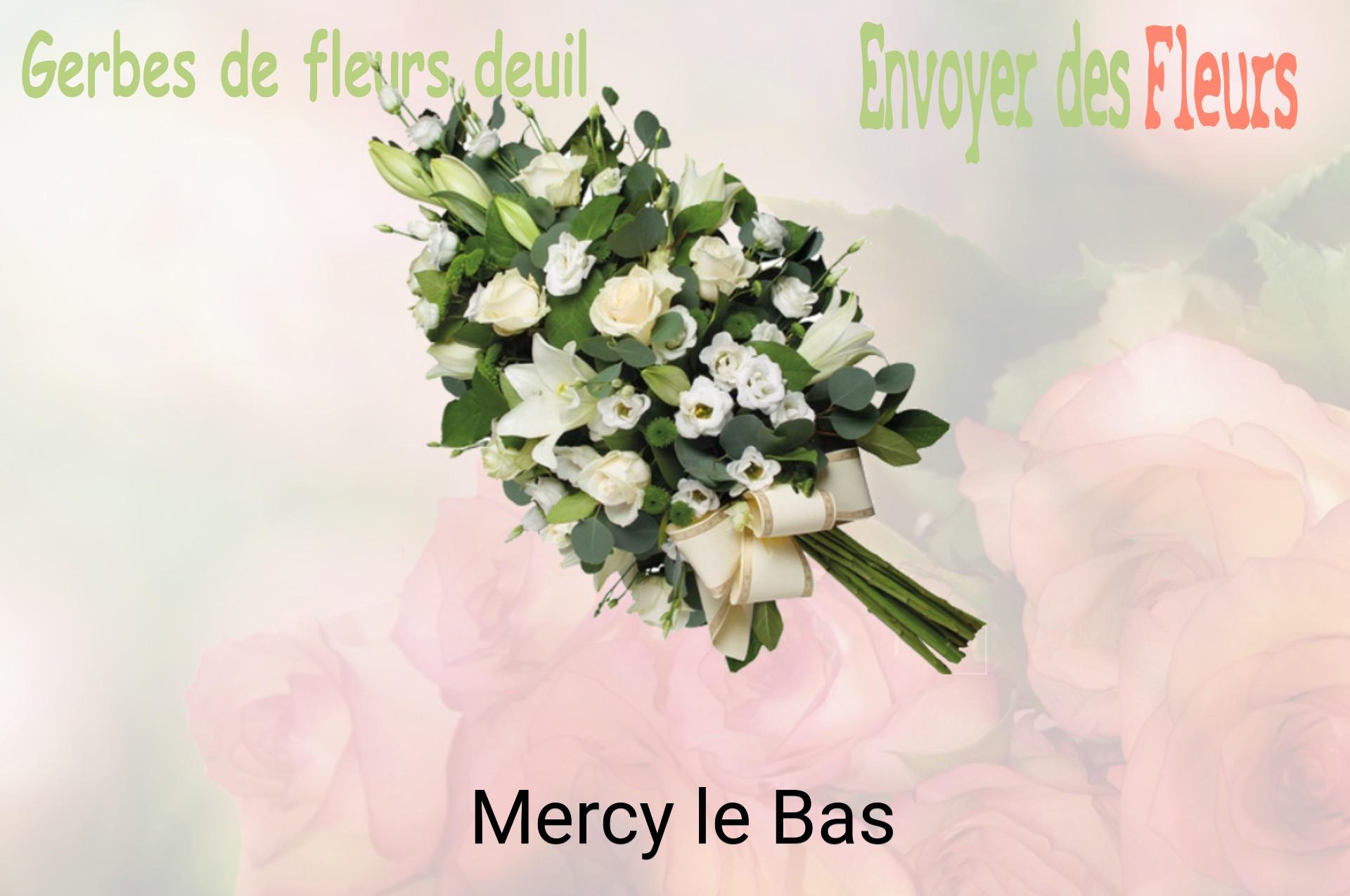 Gerbe de fleurs de deuil livrée à Mercy-le-Bas